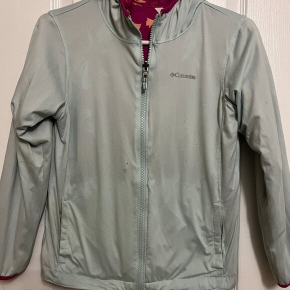 Columbia Reversible 2in1 Windbreaker/Jacket Girl S - Picture 3 of 6